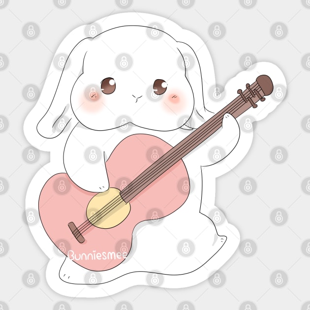 Guitarist Bunny Girl | Bunniesmee Musician Sticker by GambarGrace